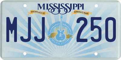 MS license plate MJJ250