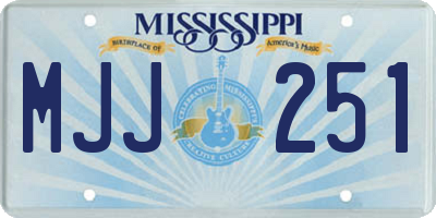 MS license plate MJJ251