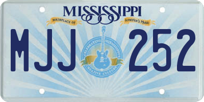 MS license plate MJJ252