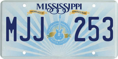 MS license plate MJJ253