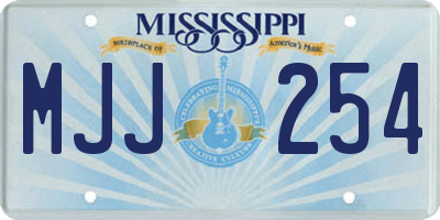 MS license plate MJJ254