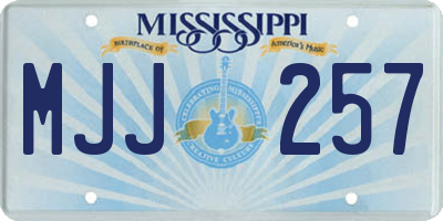 MS license plate MJJ257