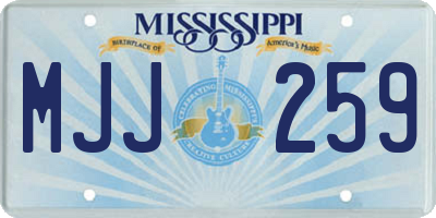 MS license plate MJJ259