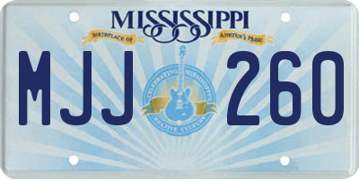 MS license plate MJJ260