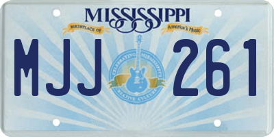 MS license plate MJJ261