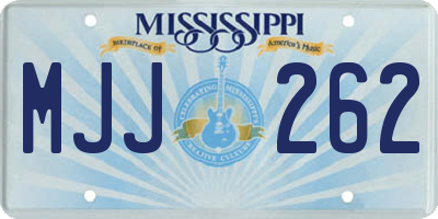 MS license plate MJJ262
