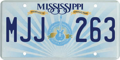 MS license plate MJJ263