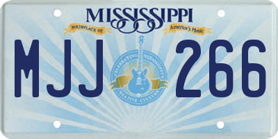 MS license plate MJJ266