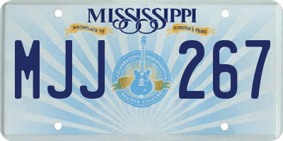 MS license plate MJJ267