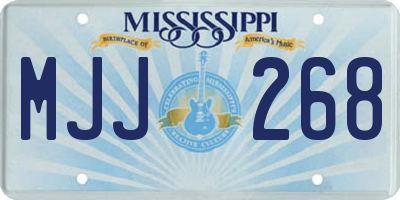 MS license plate MJJ268