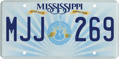 MS license plate MJJ269