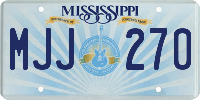 MS license plate MJJ270