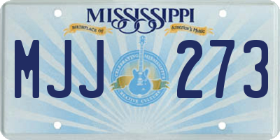 MS license plate MJJ273