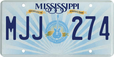 MS license plate MJJ274