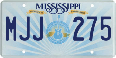 MS license plate MJJ275