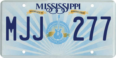 MS license plate MJJ277