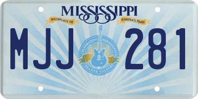 MS license plate MJJ281