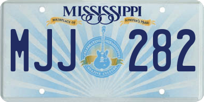 MS license plate MJJ282