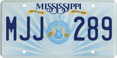MS license plate MJJ289