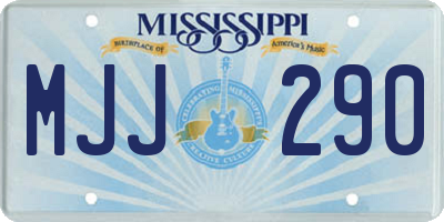 MS license plate MJJ290