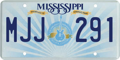 MS license plate MJJ291