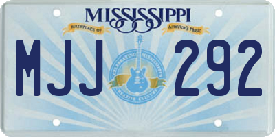 MS license plate MJJ292