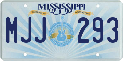 MS license plate MJJ293