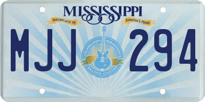 MS license plate MJJ294