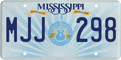 MS license plate MJJ298