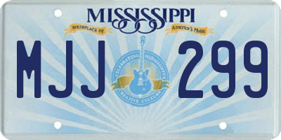 MS license plate MJJ299