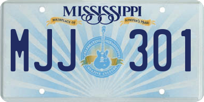 MS license plate MJJ301