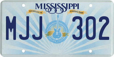 MS license plate MJJ302