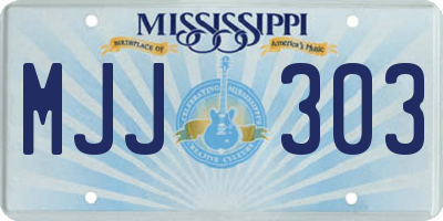 MS license plate MJJ303