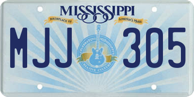 MS license plate MJJ305