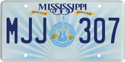 MS license plate MJJ307