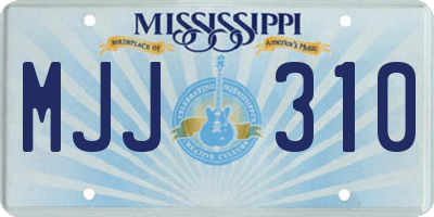 MS license plate MJJ310
