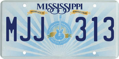 MS license plate MJJ313