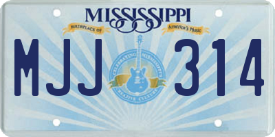 MS license plate MJJ314