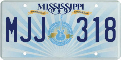 MS license plate MJJ318