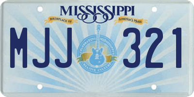 MS license plate MJJ321