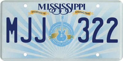 MS license plate MJJ322
