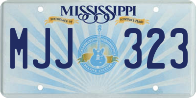 MS license plate MJJ323