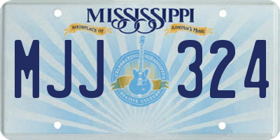 MS license plate MJJ324