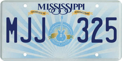 MS license plate MJJ325