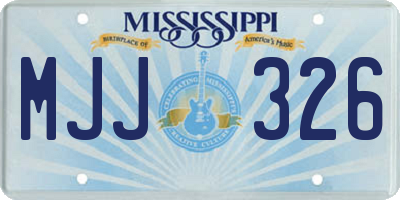 MS license plate MJJ326