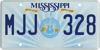 MS license plate MJJ328