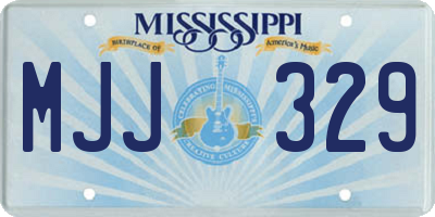 MS license plate MJJ329
