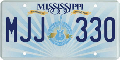 MS license plate MJJ330
