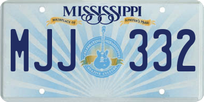 MS license plate MJJ332