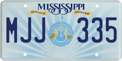 MS license plate MJJ335
